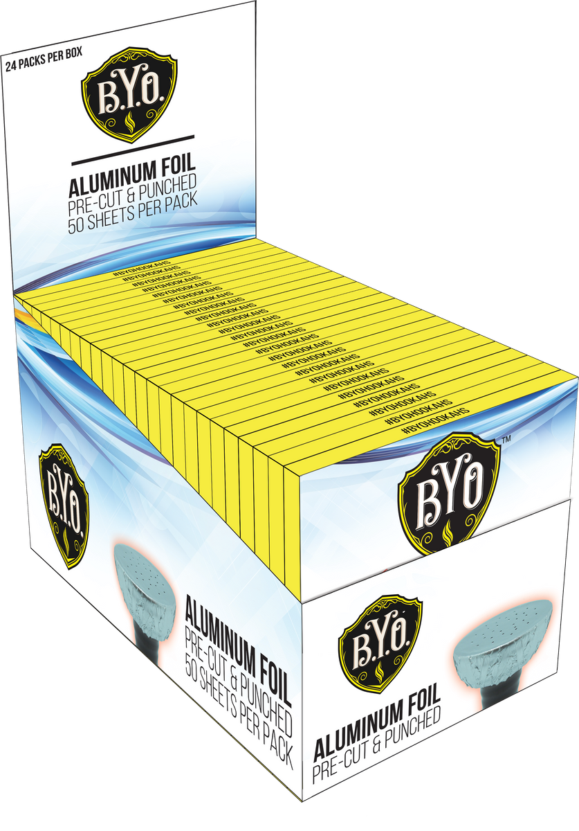 Pre-Punched Aluminum Foil – B.Y.O. Hookahs