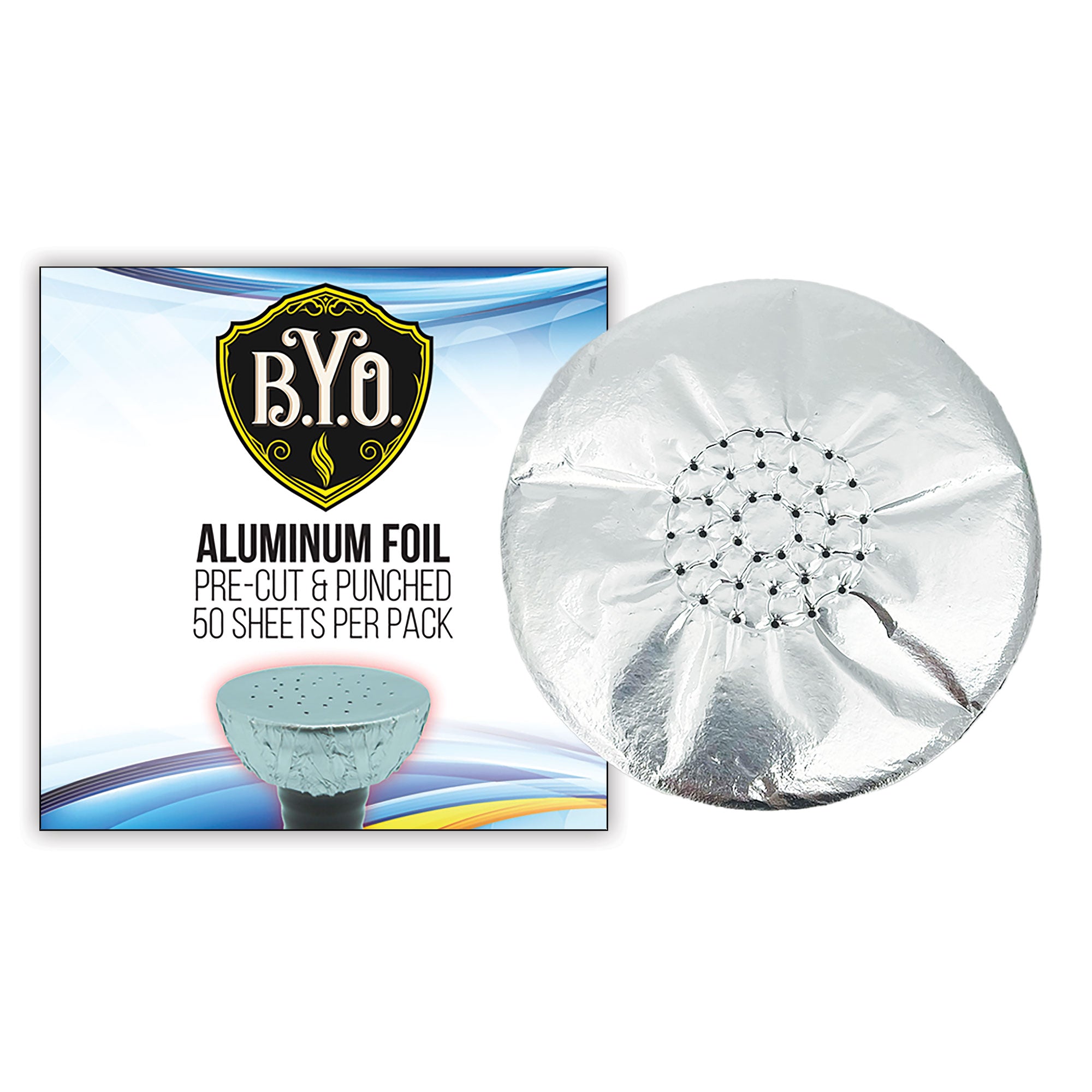 Pre-Punched Aluminum Foil – B.Y.O. Hookahs